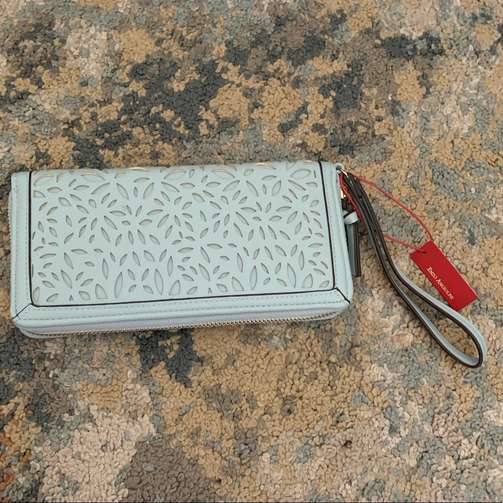 BRAND NEW Blue Wallet with Hand Holder